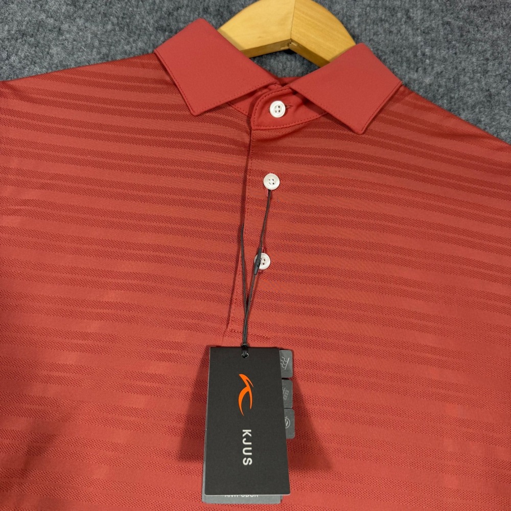 KJUS Men Luis Solid Polo S/S Golf Shirt Mens 50 M Red Polyester NWT